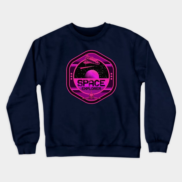 Vaporwave Space Explorer Crewneck Sweatshirt by CTShirts